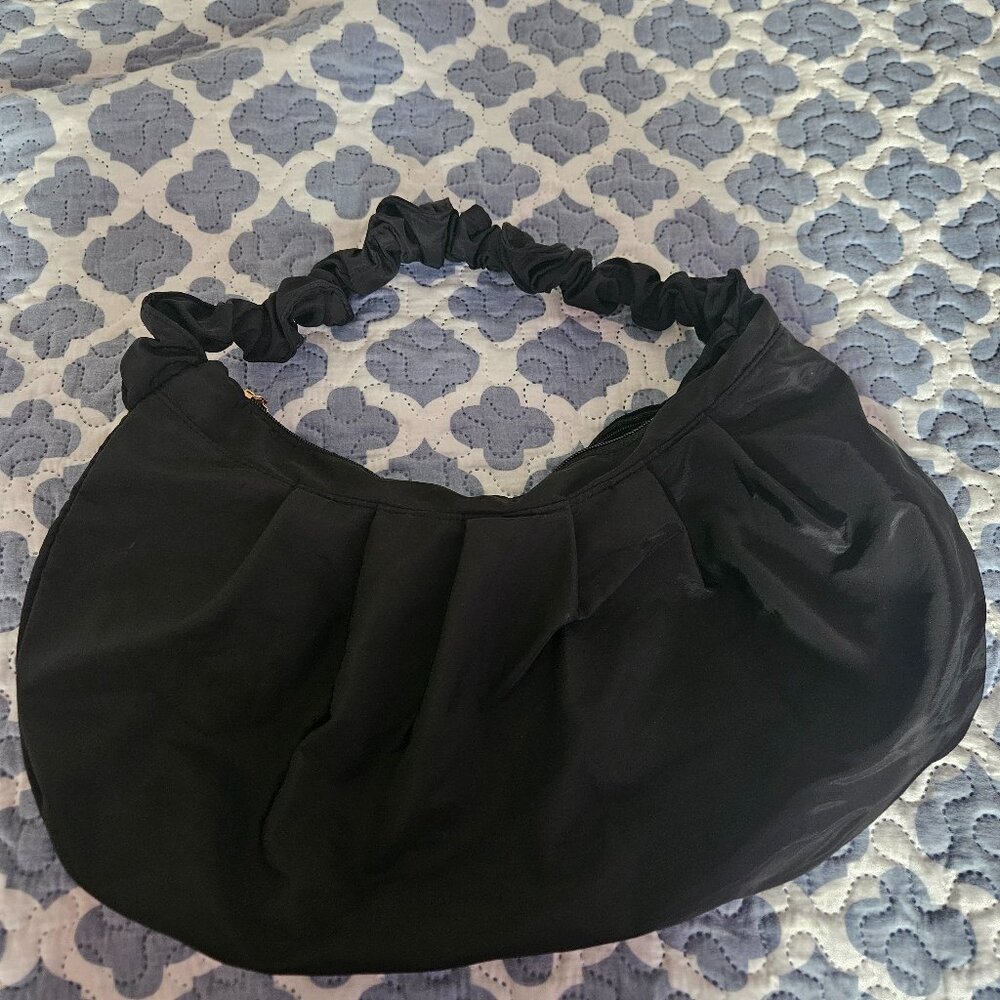 Ruched Sling Nylon Shoulder Bag